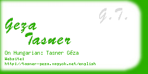 geza tasner business card